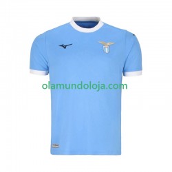 Camisola SS Lazio Homem Equipamento Primeiro 2025-2026 Manga Curta